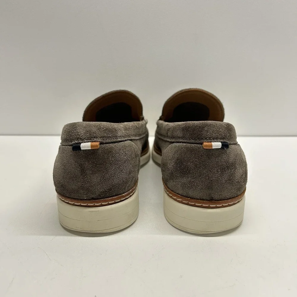 Allen Edmonds WILDER Suede Venetian Slip On Loafers 9.5 D Brown Dress Shoes‎